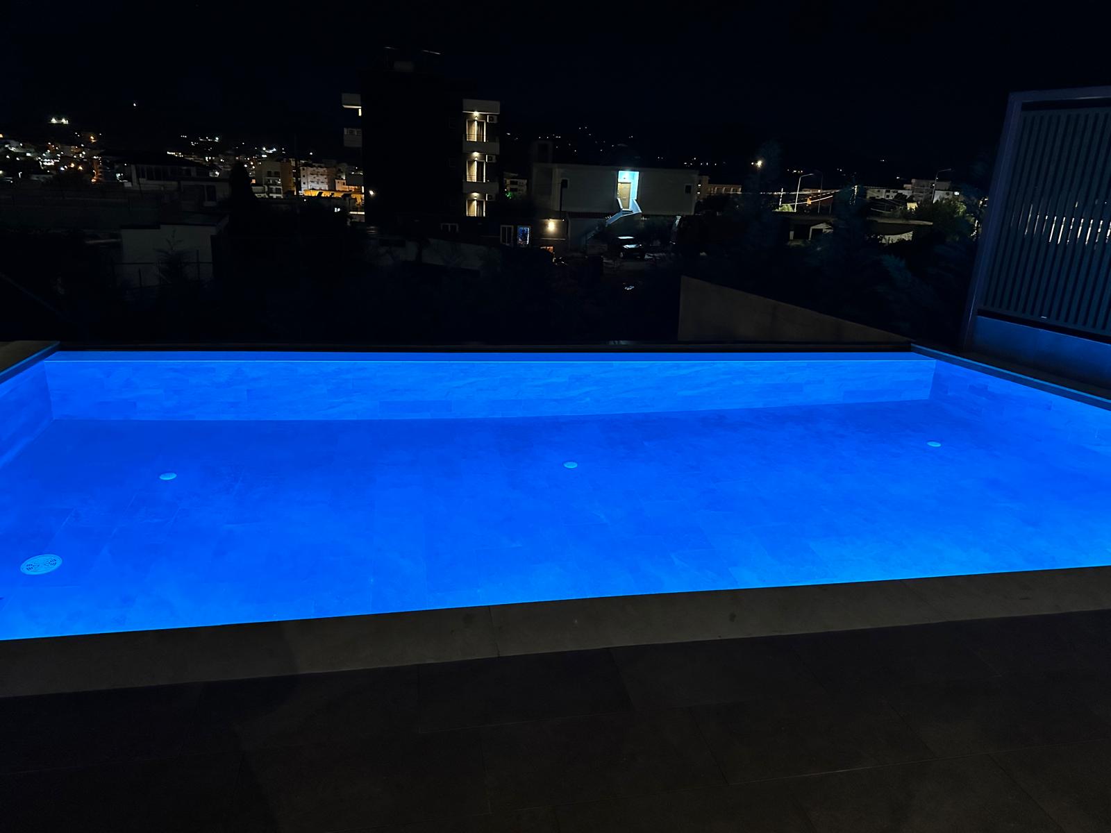 pool in the night