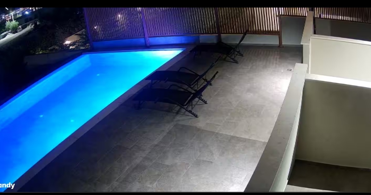pool in the night