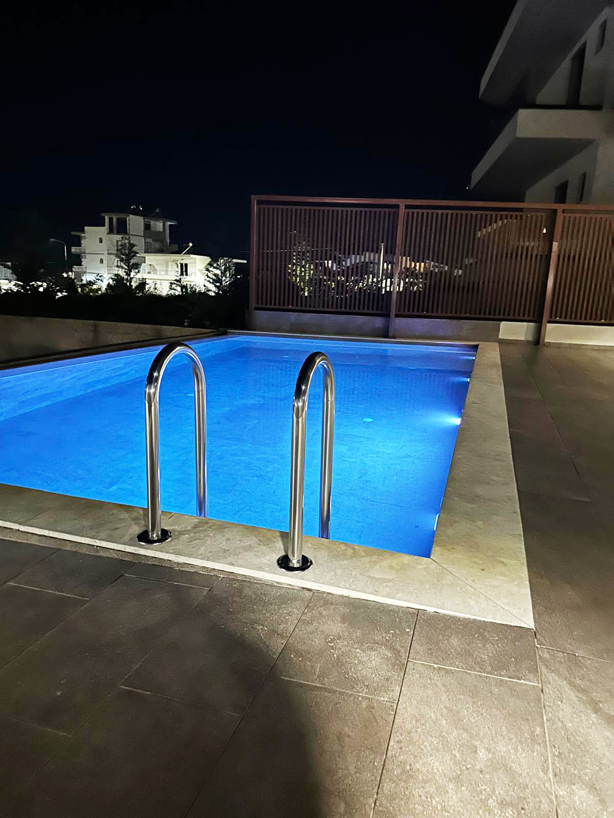 pool in the night