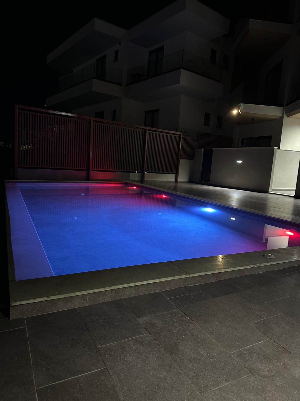 pool in the night